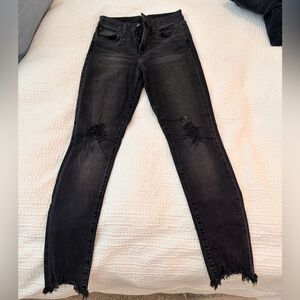 Joe's Jeans Black Distressed Skinny Jeans